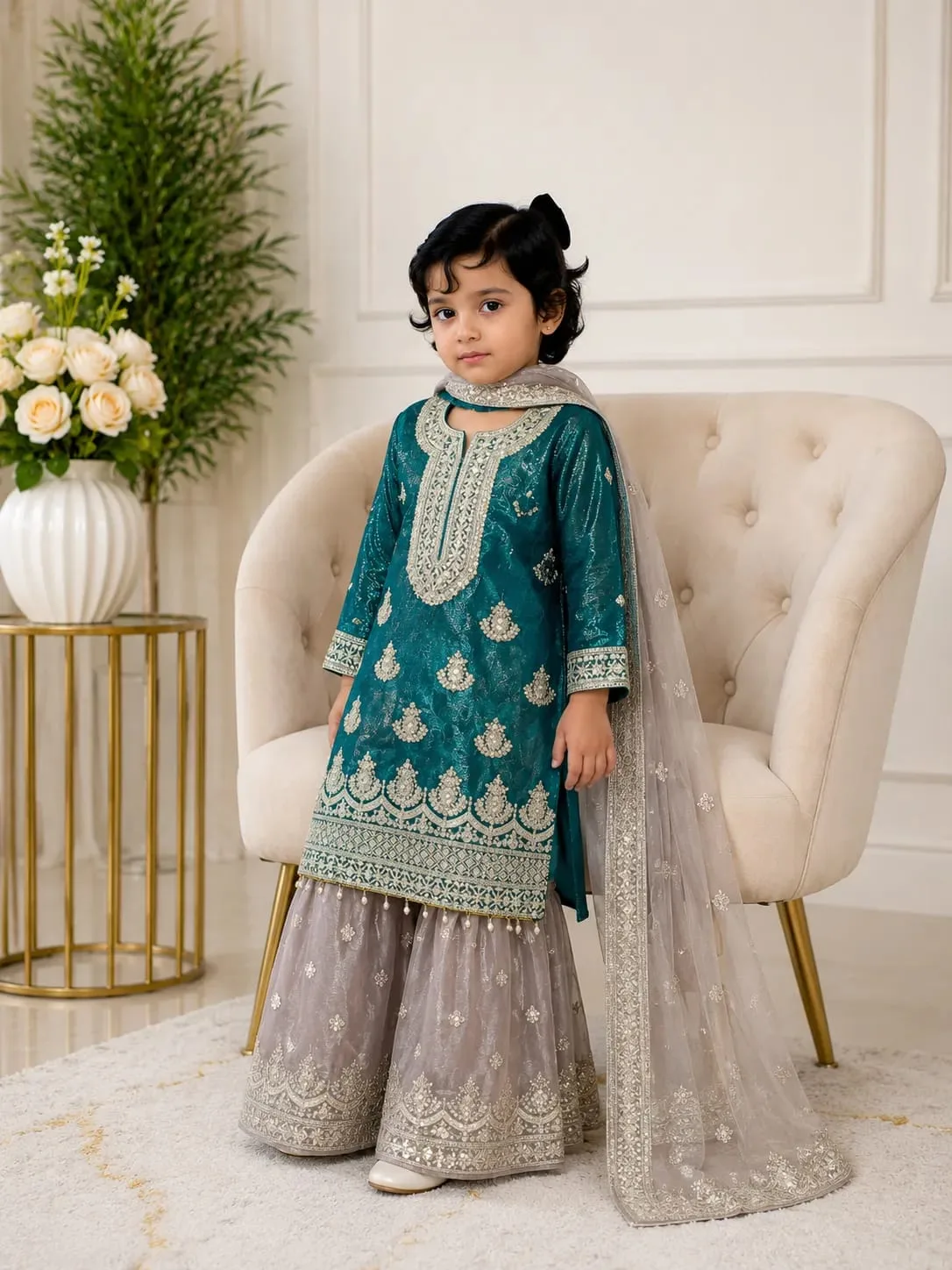 Elegant Princess Sharara Set 002